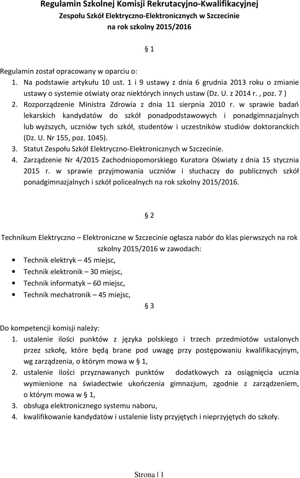 Rozporządzenie Ministra Zdrowia z dnia 11 sierpnia 2010 r.