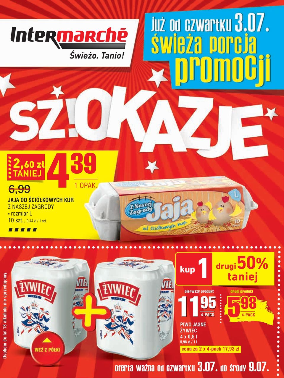 kup1 drugi50% taniej pierwszy produkt 11 95 4-PAcK PIWO JASNE ŻyWIEc 4 x 0,5 l