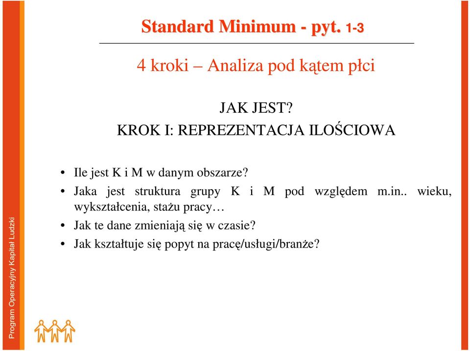 Jaka jest struktura grupy K i M pod względem m.in.