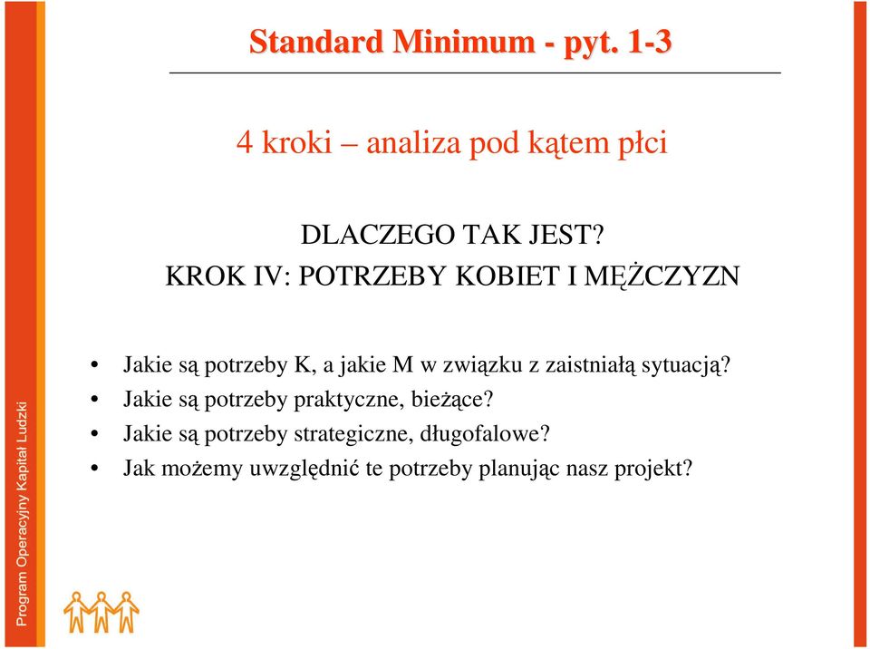 zaistniałą sytuacją? Jakie są potrzeby praktyczne, bieŝące?