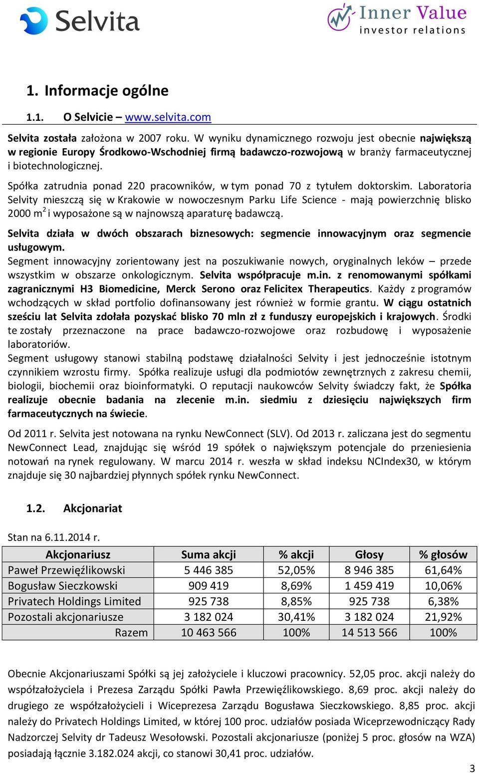 Spółka zatrudnia ponad 220 pracowników, w tym ponad 70 z tytułem doktorskim.