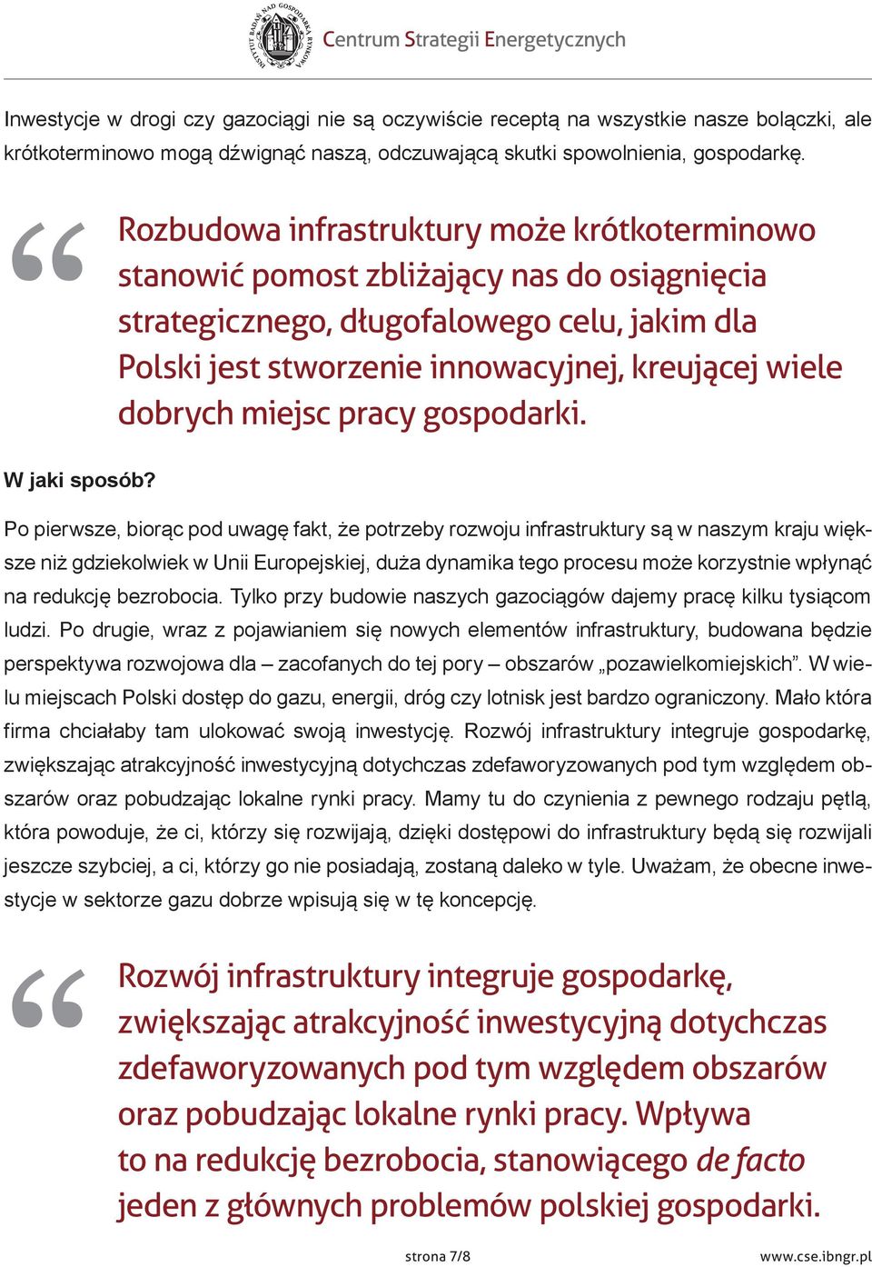 miejsc pracy gospodarki. W jaki sposób?