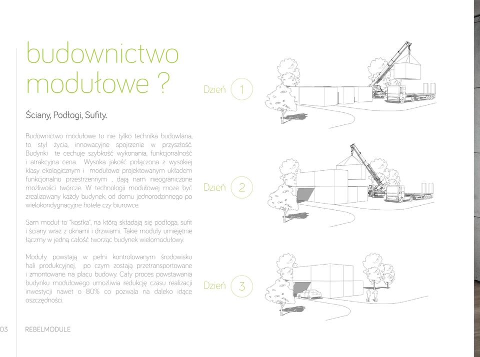 Wysoka jakość połączona z wysokiej klasy ekologicznym i modułowo projektowanym układem funkcjonalno przestrzennym, dają nam nieograniczone możliwości twórcze.