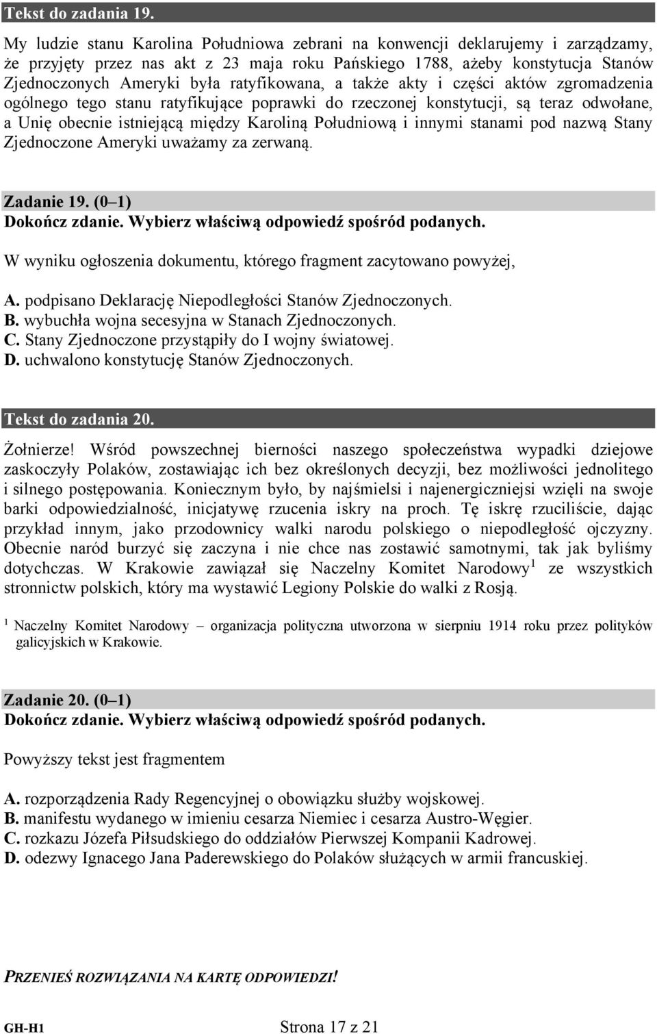 ratyfikowana, a także akty i części aktów zgromadzenia ogólnego tego stanu ratyfikujące poprawki do rzeczonej konstytucji, są teraz odwołane, a Unię obecnie istniejącą między Karoliną Południową i