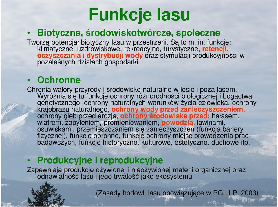 przyrody i środowisko naturalne w lesie i poza lasem.