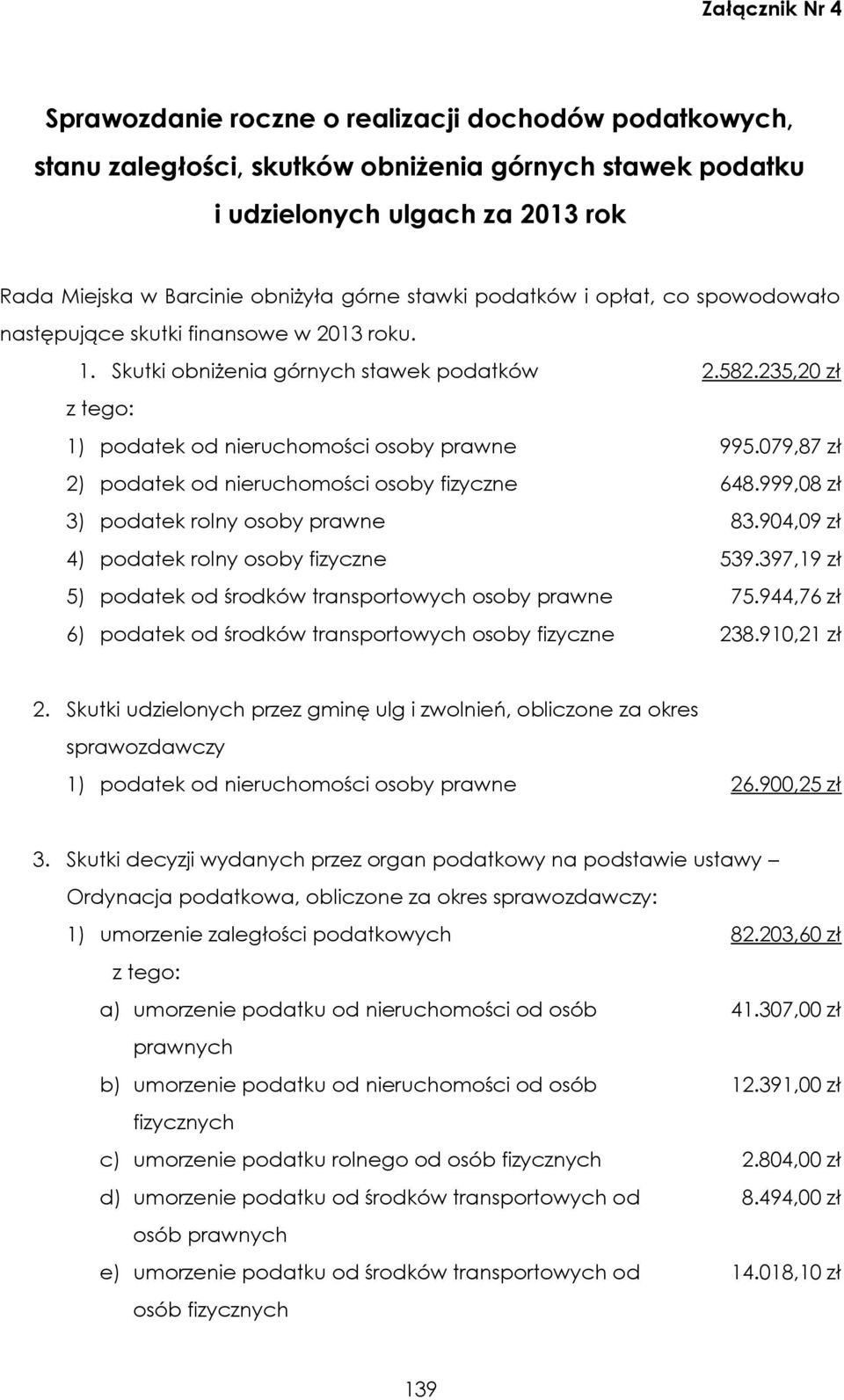 079,87 zł 2) podatek od nieruchomości osoby fizyczne 648.999,08 zł 3) podatek rolny osoby prawne 83.904,09 zł 4) podatek rolny osoby fizyczne 539.