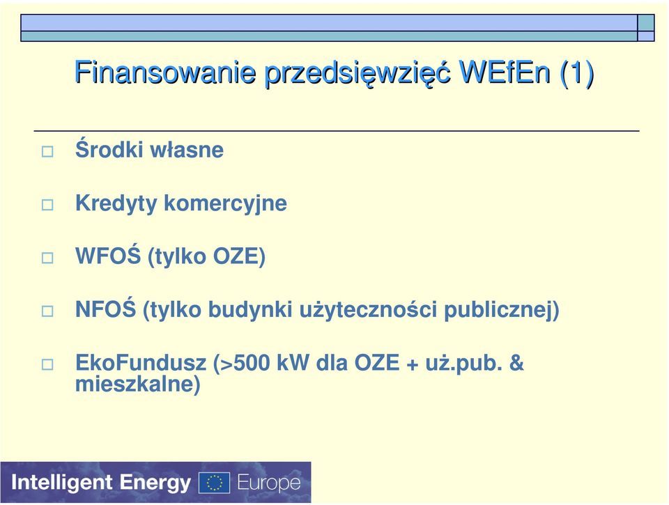 OZE) NFOŚ (tylko budynki użyteczności
