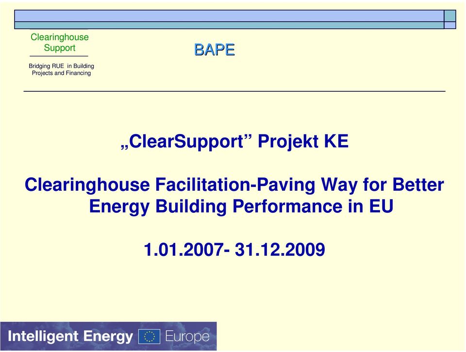 KE Clearinghouse Facilitation-Paving Way for