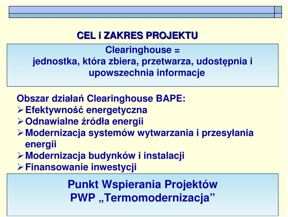 Odnawialne źródła energii Modernizacja systemów wytwarzania i przesyłania energii
