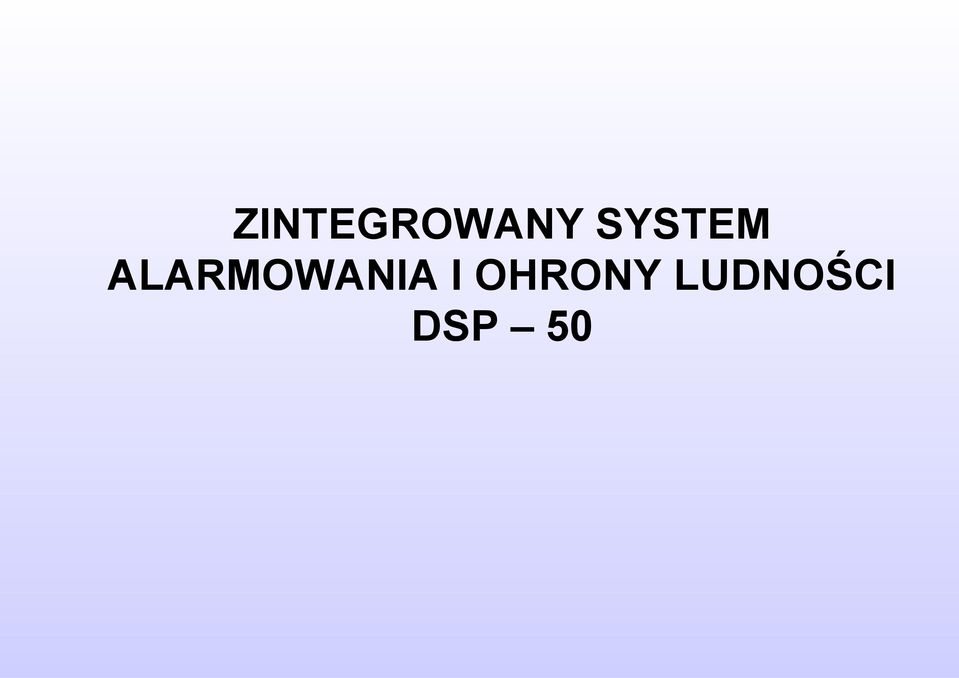 ALARMOWANIA I