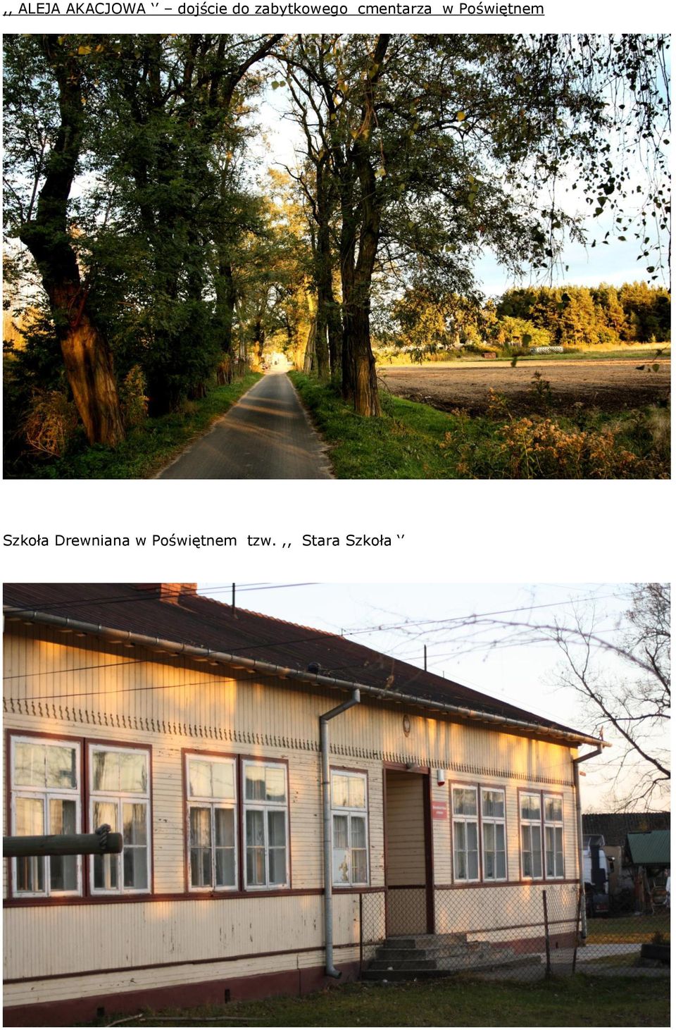 Poświętnem Szkoła Drewniana
