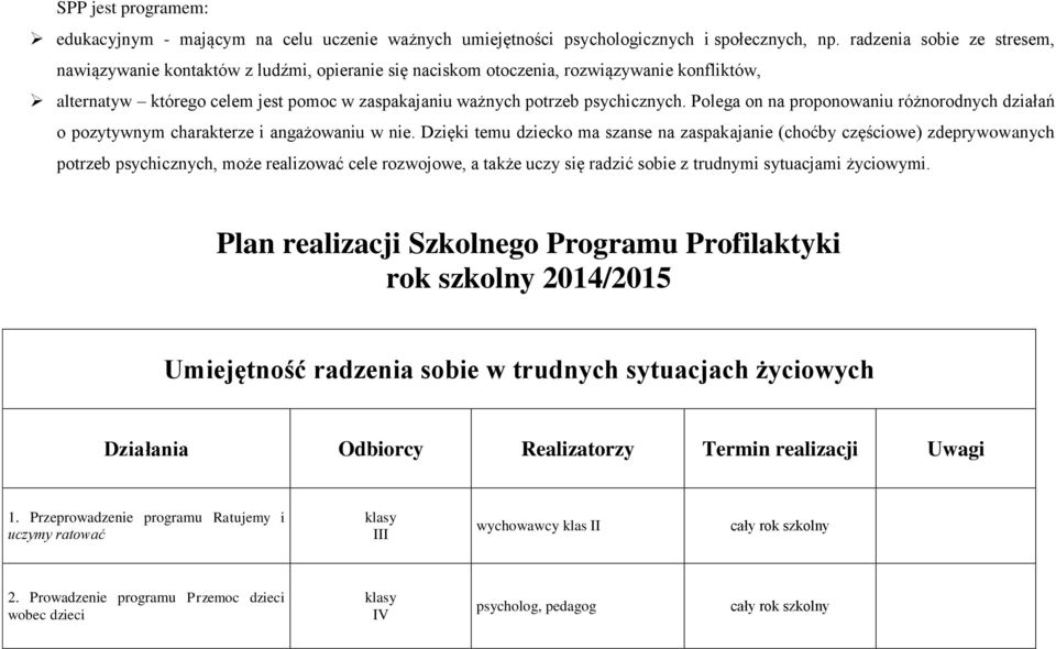 Polega on na proponowaniu różnorodnych działań o pozytywnym charakterze i angażowaniu w nie.