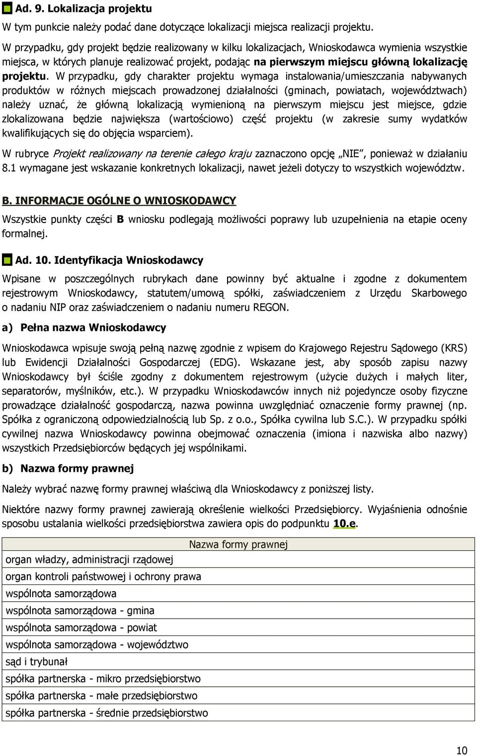 projektu.