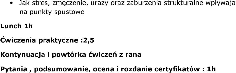 Ćwiczenia praktyczne :2,5 Kontynuacja i powtórka