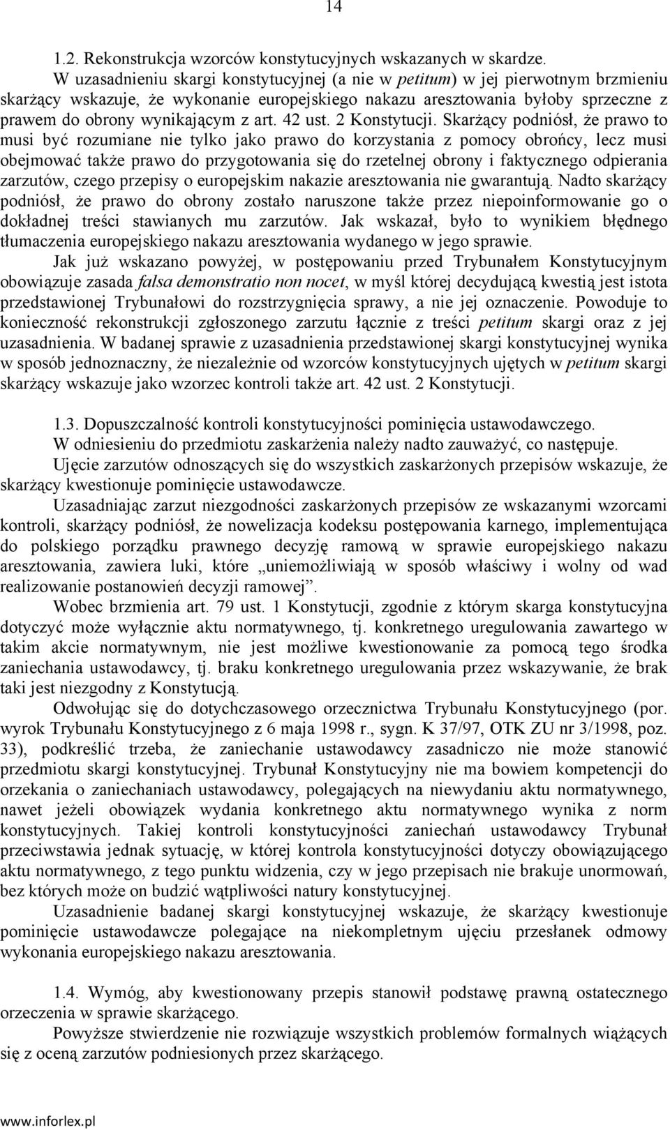 art. 42 ust. 2 Konstytucji.