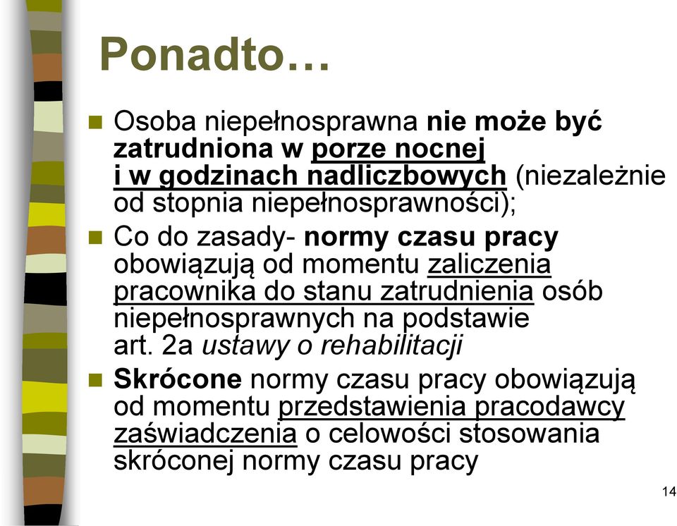 stanu zatrudnienia osób niepełnosprawnych na podstawie art.