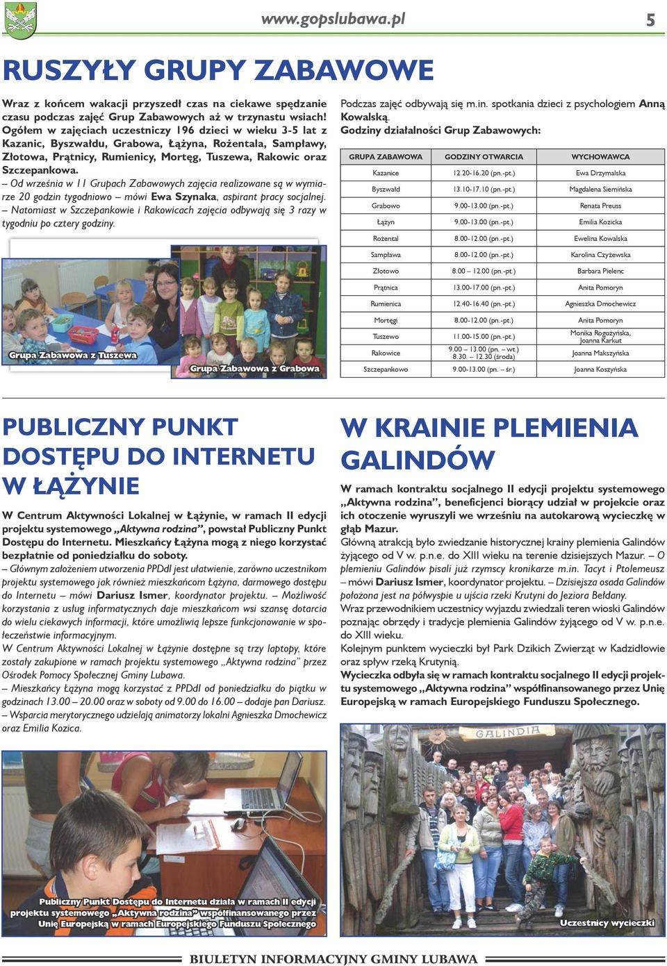 Od września w 11 Grupach Zabawowych zajęcia realizowane są w wymiarze 20 godzin tygodniowo mówi Ewa Szynaka, aspirant pracy socjalnej.