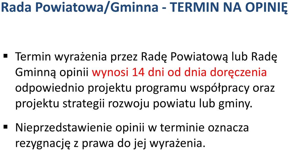 odpowiednio projektu programu współpracy oraz projektu strategii rozwoju