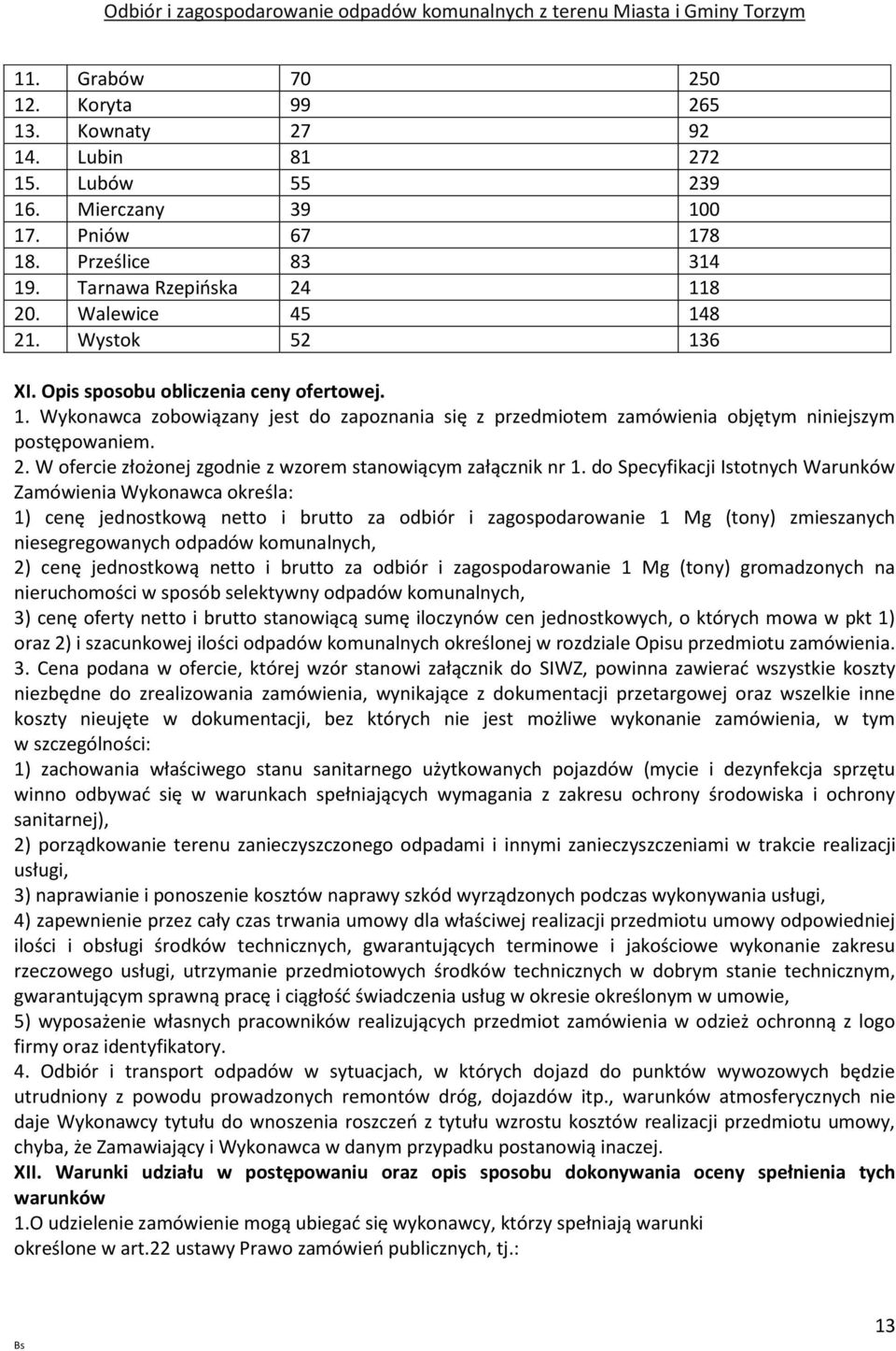 W ofercie złożonej zgodnie z wzorem stanowiącym załącznik nr 1.