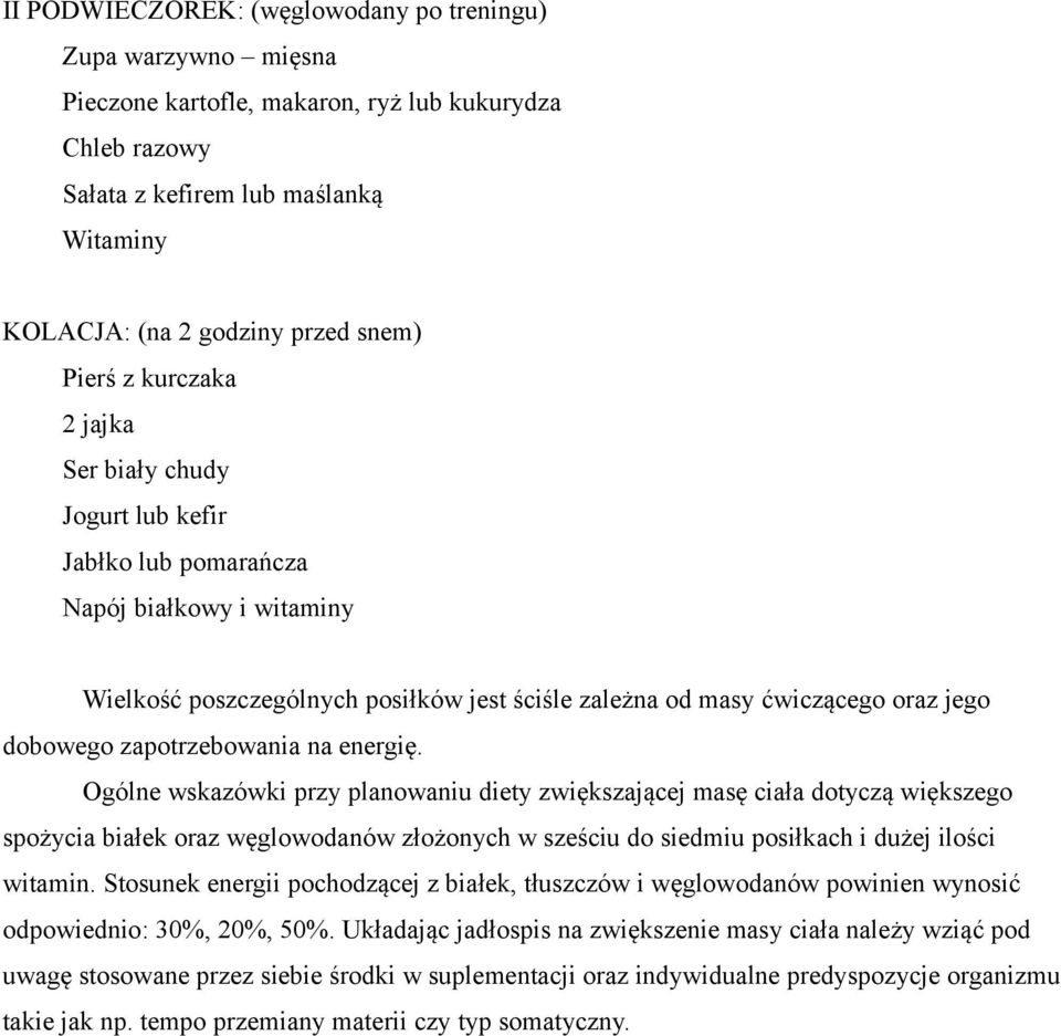 zapotrzebowania na energię.