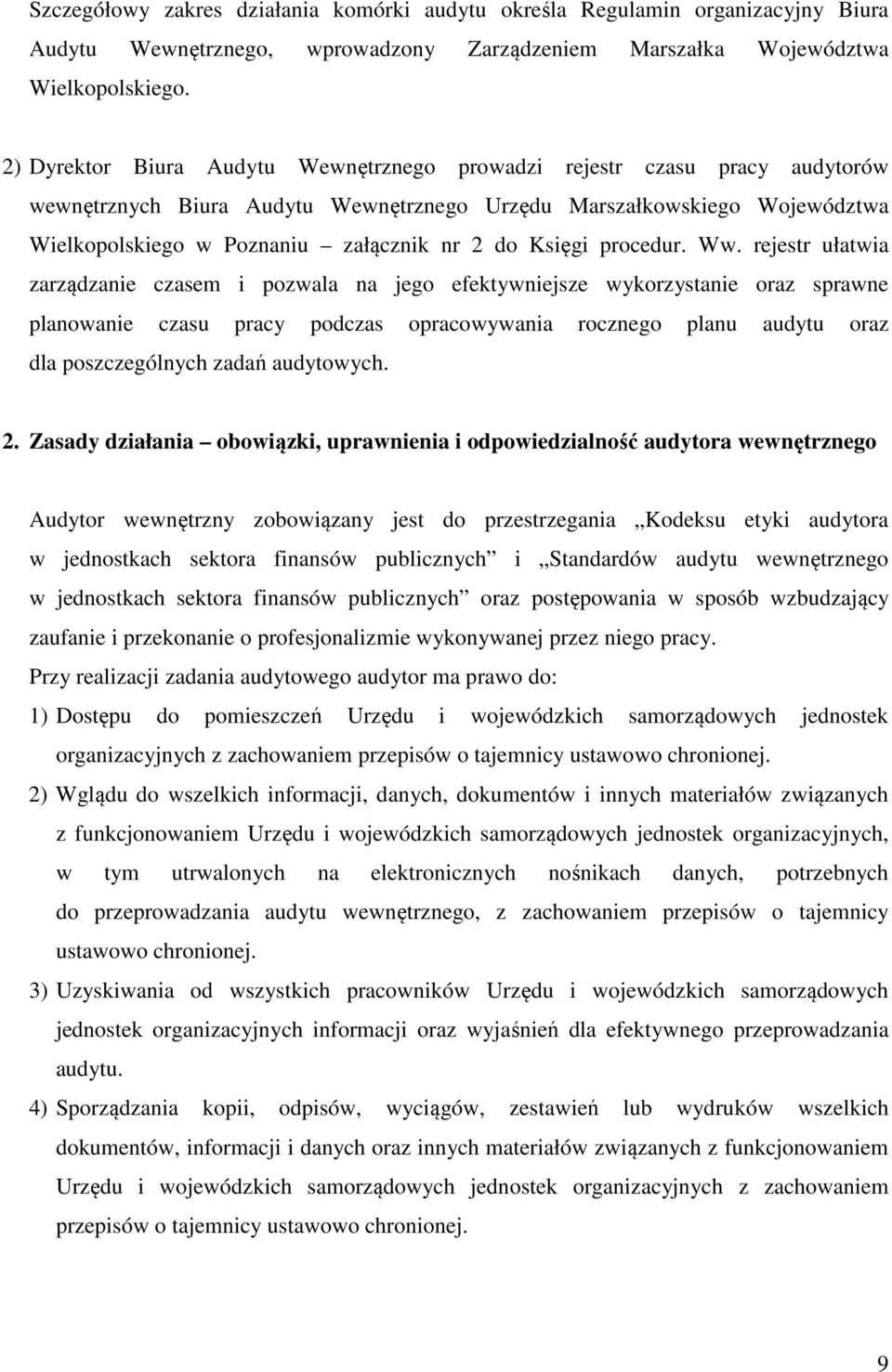Księgi procedur. Ww.