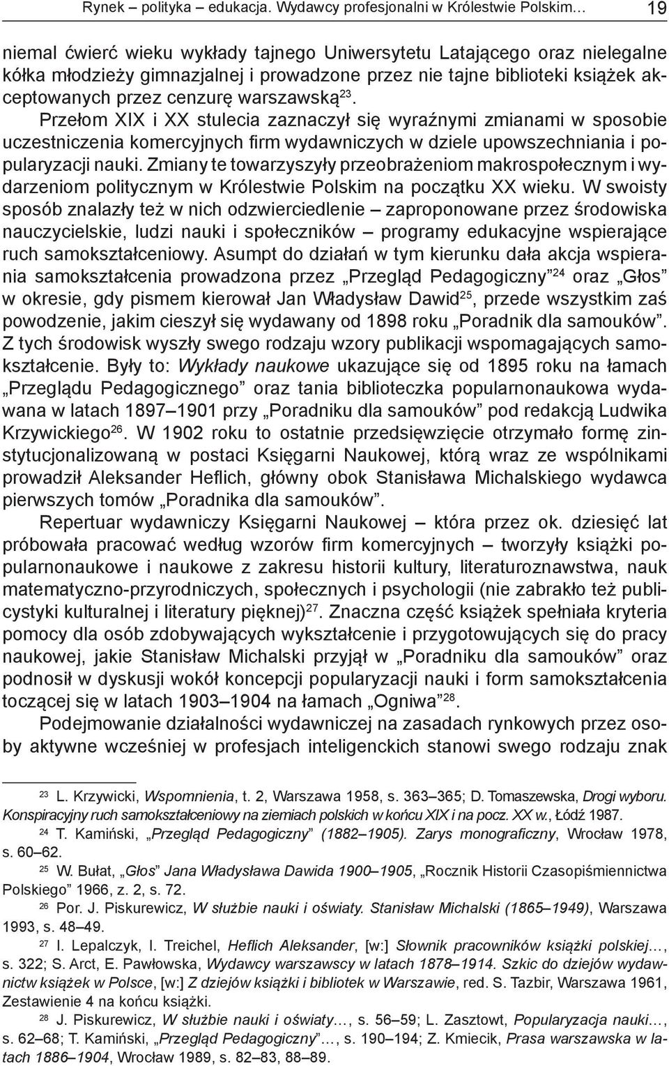 akceptowanych przez cenzurę warszawską 23.