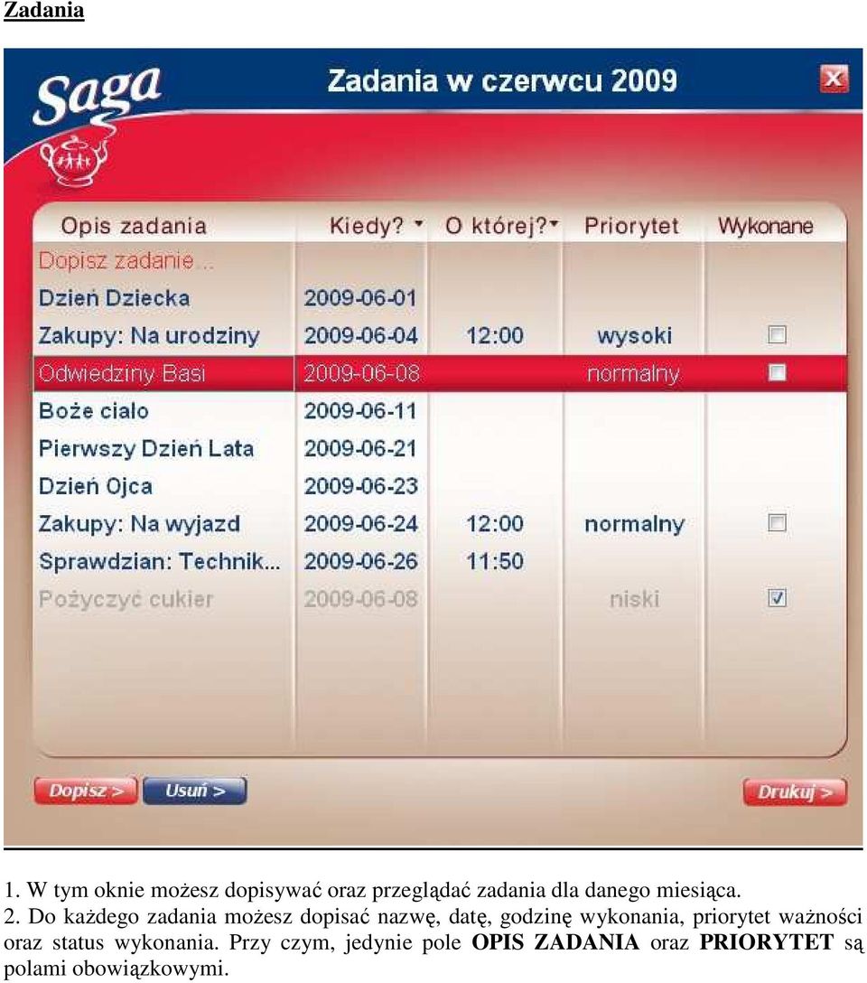 miesiąca. 2.