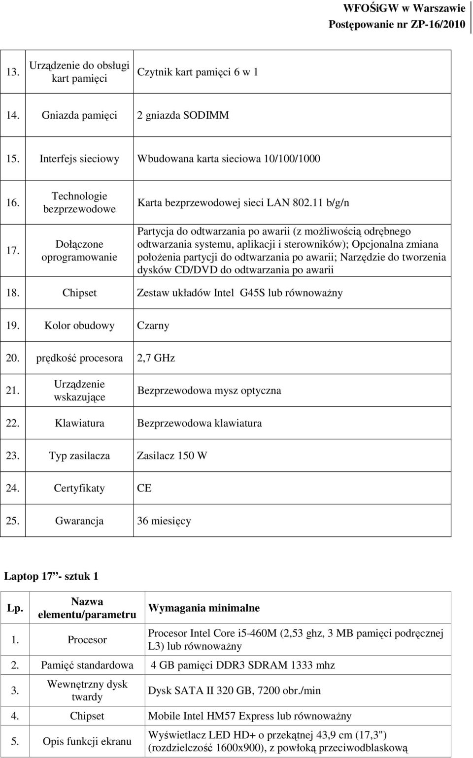 11 b/g/n Partycja do odtwarzania po awarii (z moŝliwością odrębnego odtwarzania systemu, aplikacji i sterowników); Opcjonalna zmiana połoŝenia partycji do odtwarzania po awarii; Narzędzie do