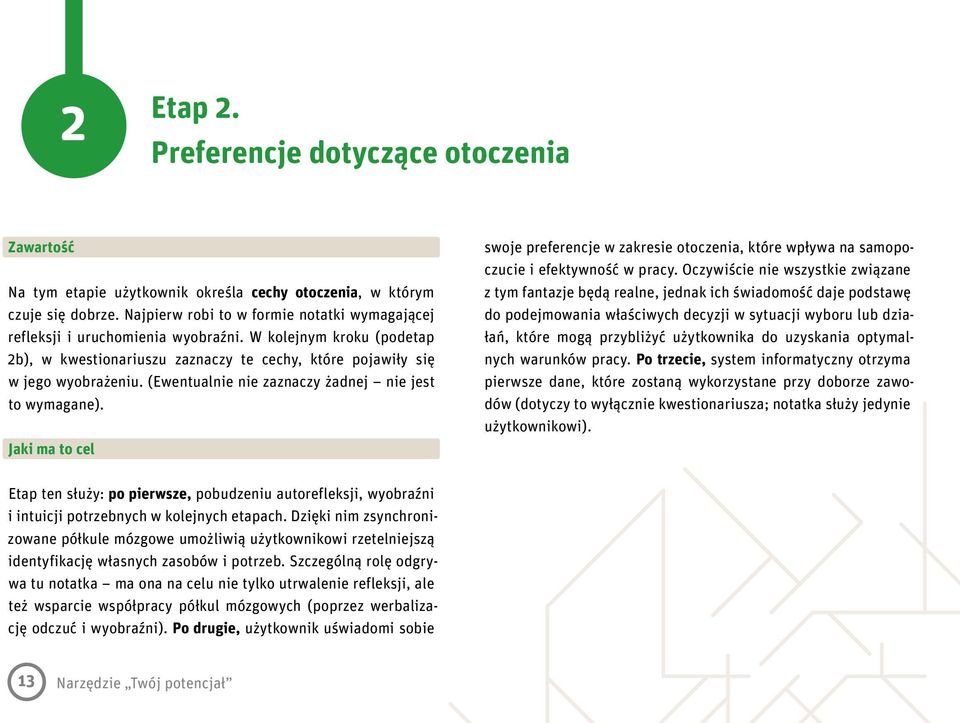 (Ewentualnie nie zaznaczy żadnej nie jest to wymagane). Jaki ma to cel swoje preferencje w zakresie otoczenia, które wpływa na samopoczucie i efektywność w pracy.