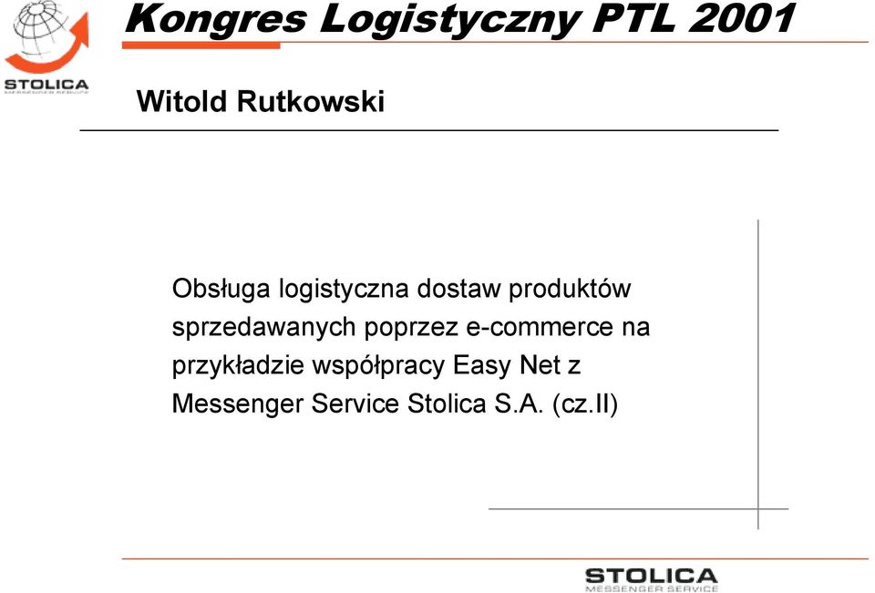 sprzedawanych poprzez e-commerce na przykładzie