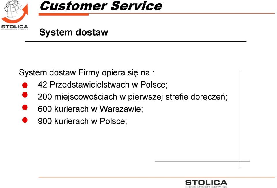 miejscowościach w pierwszej strefie doręczeń;