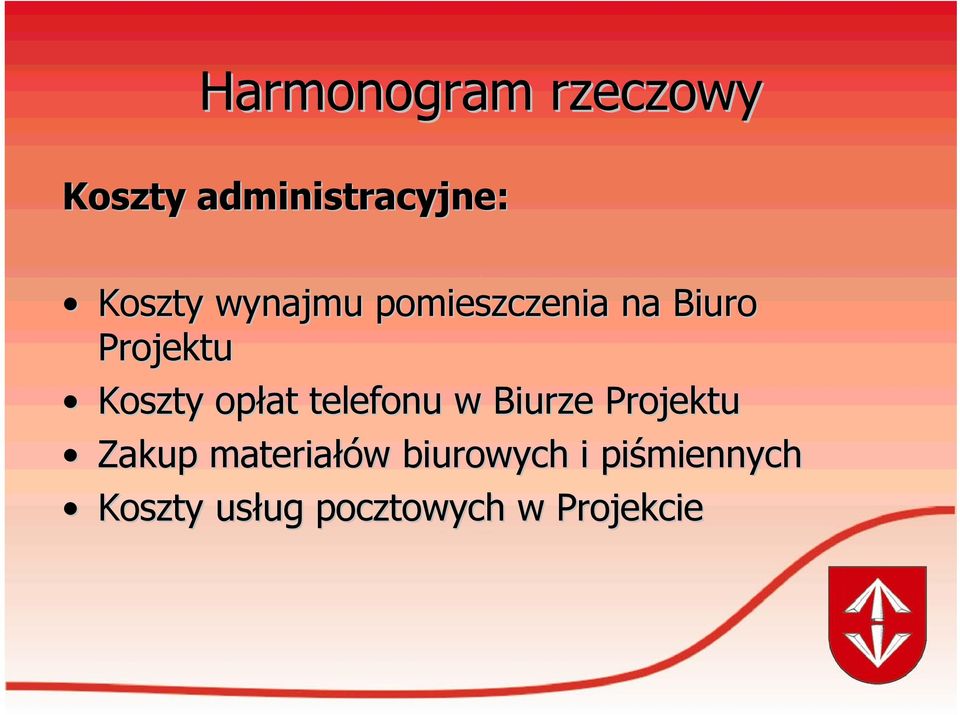 telefonu w Biurze Projektu Zakup materiałów w