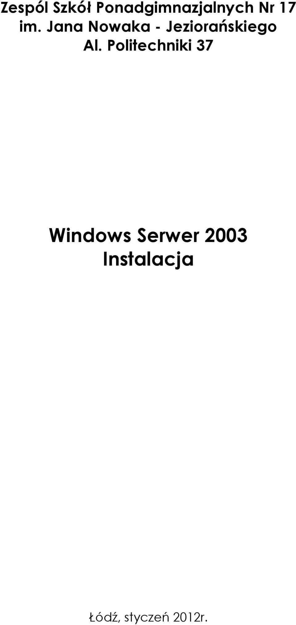 Instalacja