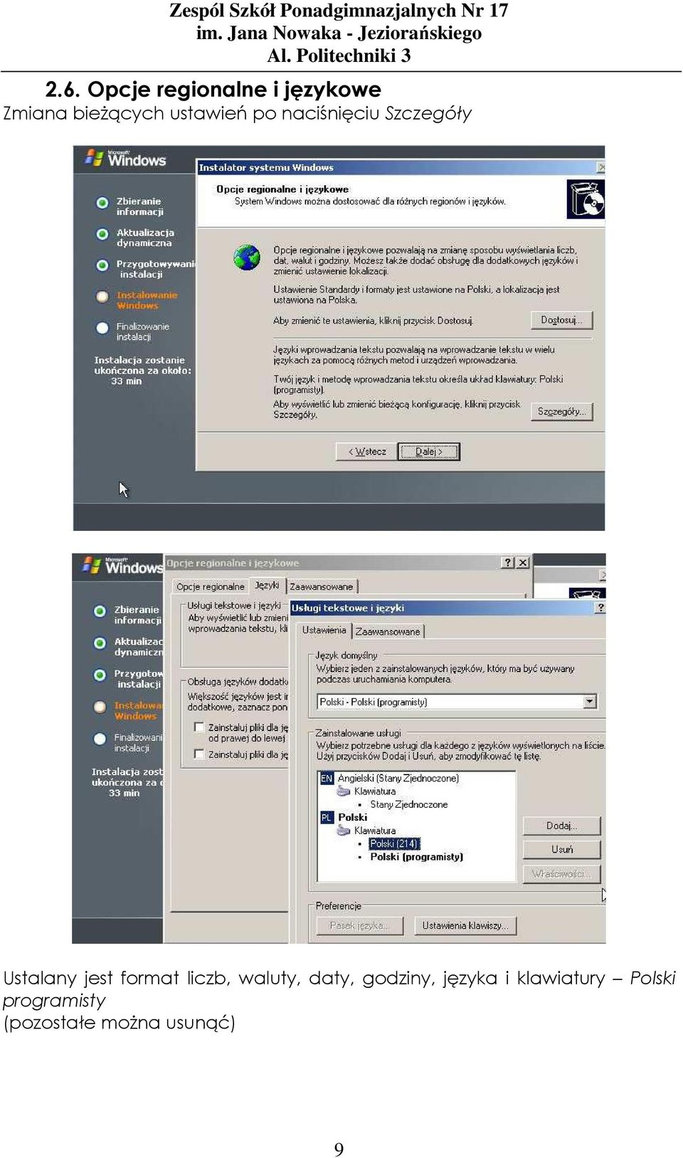 format liczb, waluty, daty, godziny, języka i