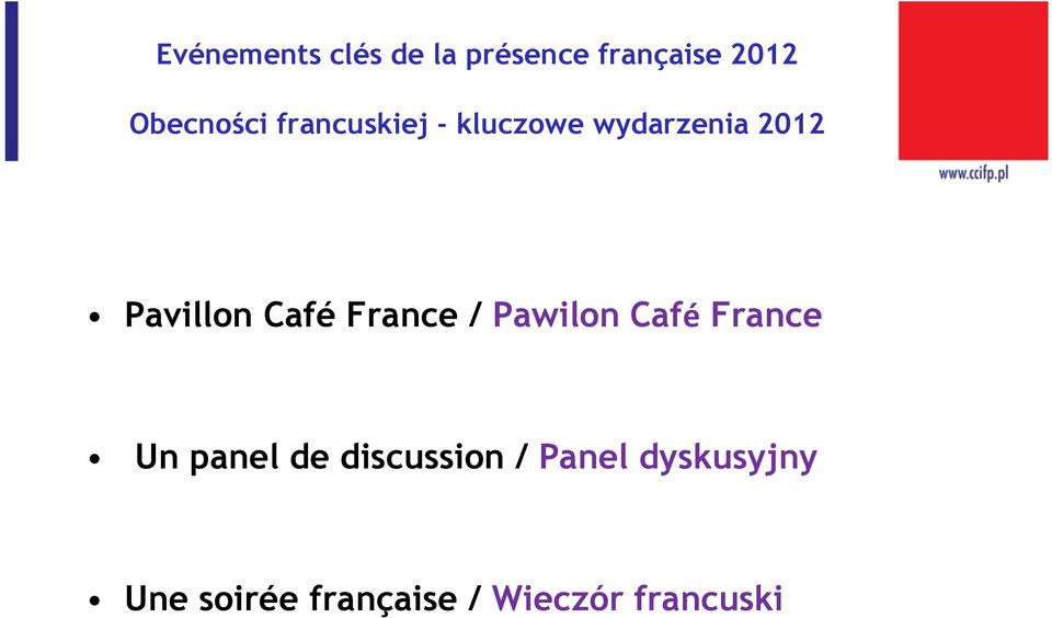 Pavillon Café France / Pawilon Café France Un panel de