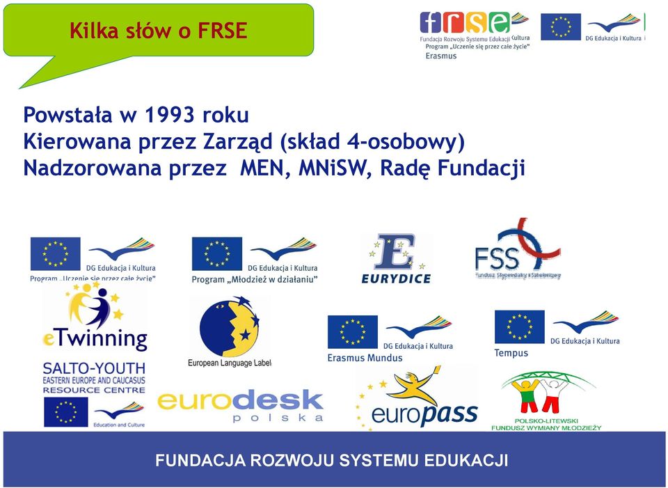 Nadzorowana przez MEN, MNiSW, Radę ę Fundacji