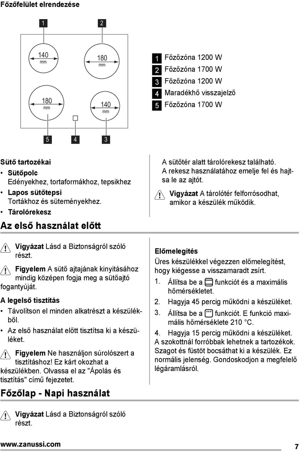 A rekesz használatához emelje fel és hajtsa le az ajtót. Vigyázat A tárolótér felforrósodhat, amikor a készülék működik. Vigyázat Lásd a Biztonságról szóló részt.