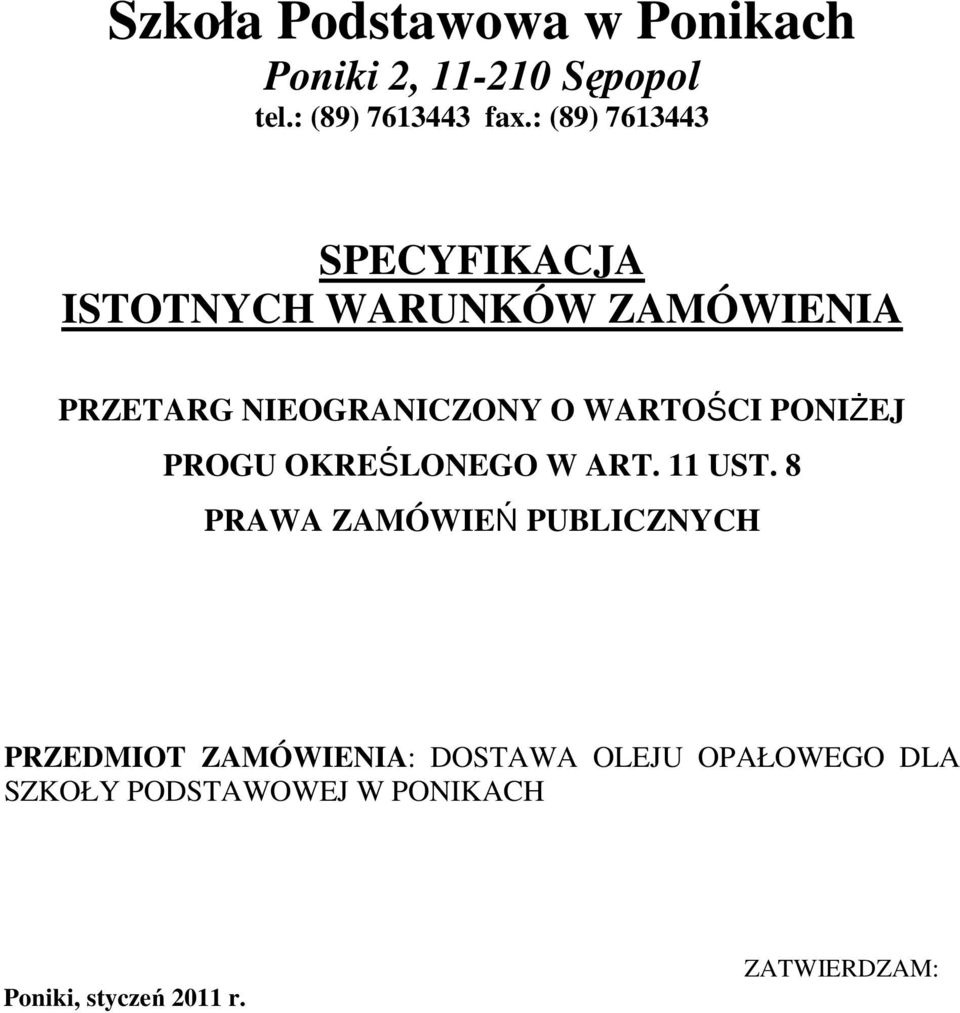 WARTO CI PONI EJ PROGU OKRE LONEGO W ART. 11 UST.