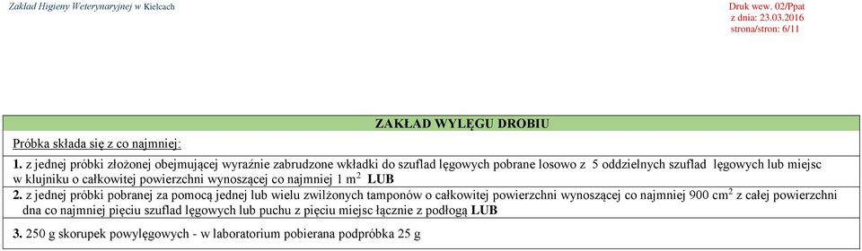 klujniku o całkowitej powierzchni wynoszącej co najmniej 1 m 2 LUB 2.