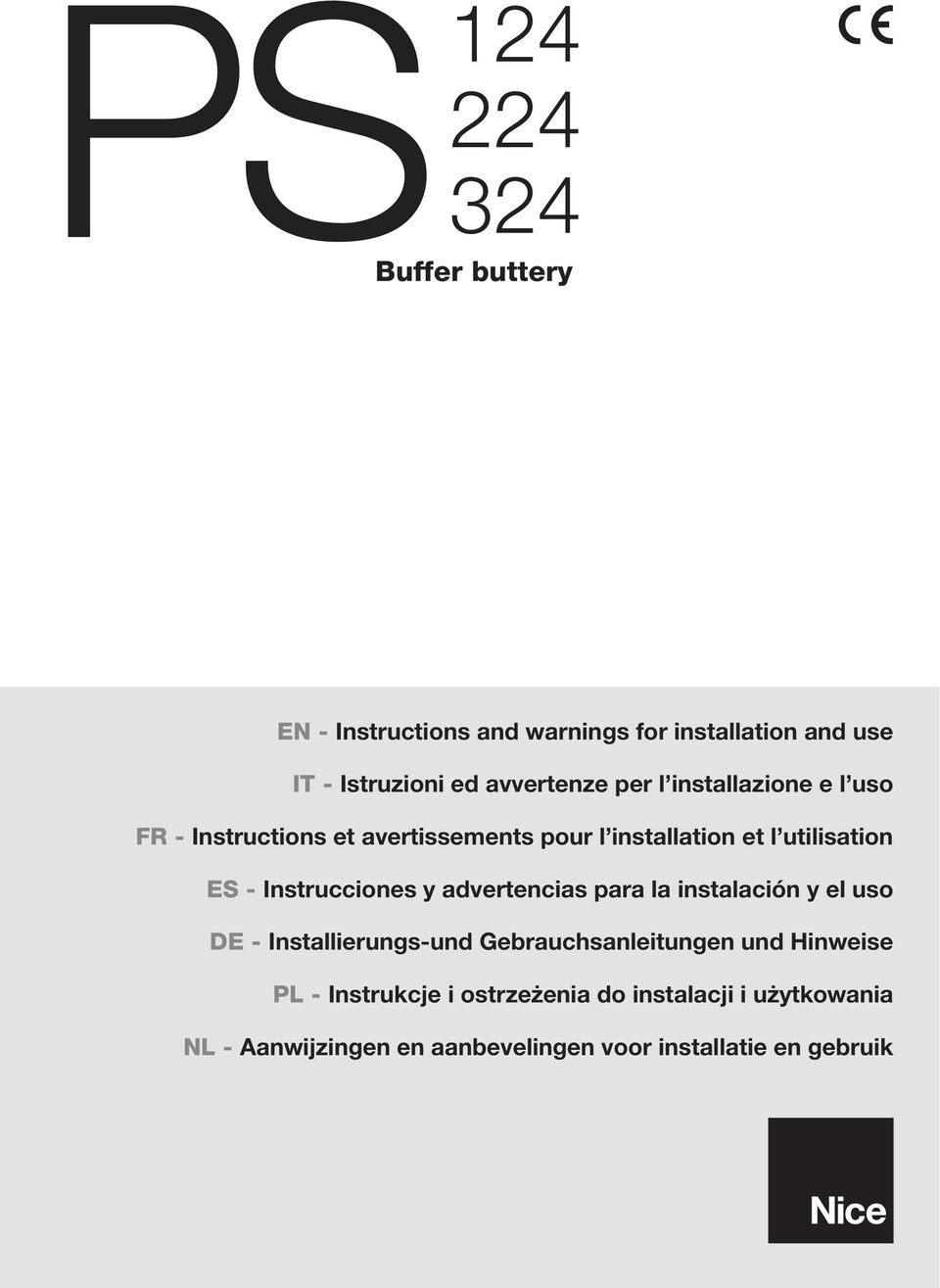 Instrucciones y advertencias para la instalación y el uso DE - Installierungs-und Gebrauchsanleitungen und