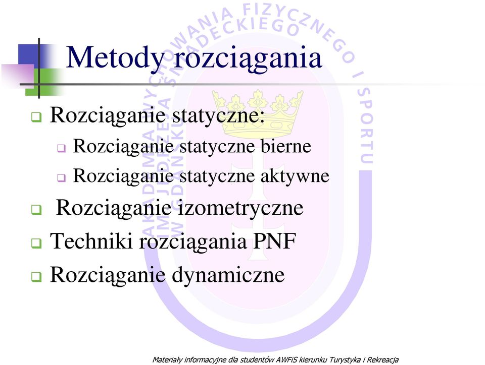 statyczne aktywne Rozciąganie izometryczne