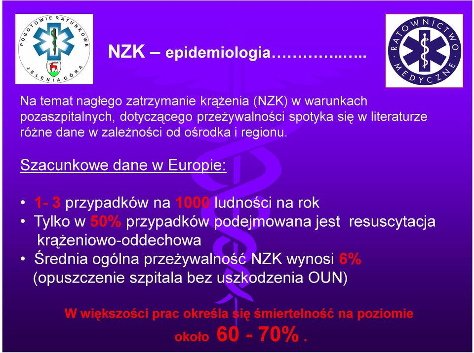 literaturze różne dane w zależności od ośrodka i regionu.