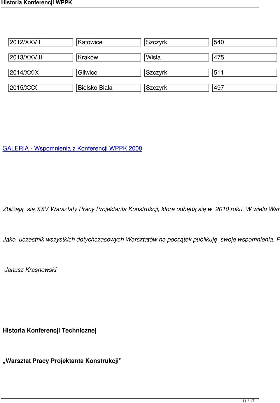 odbędą się w 2010 roku.