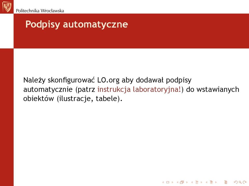 org aby dodawał podpisy automatycznie