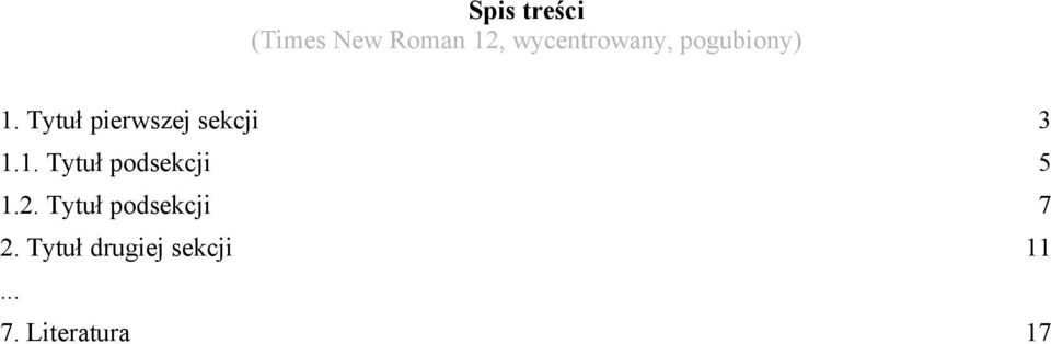 Tytuł pierwszej sekcji 3 1.