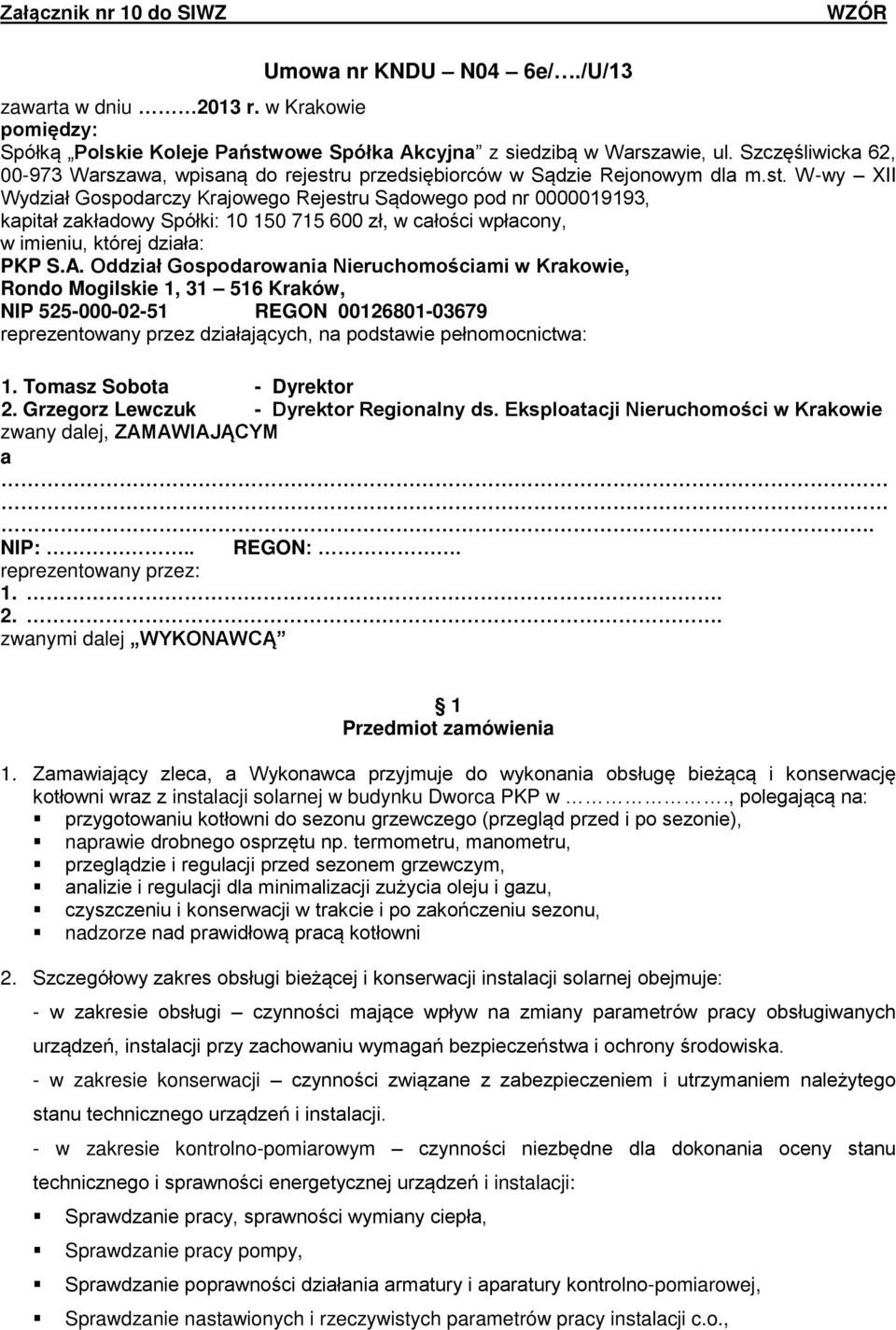 u przedsiębiorców w Sądzie Rejonowym dla m.st.