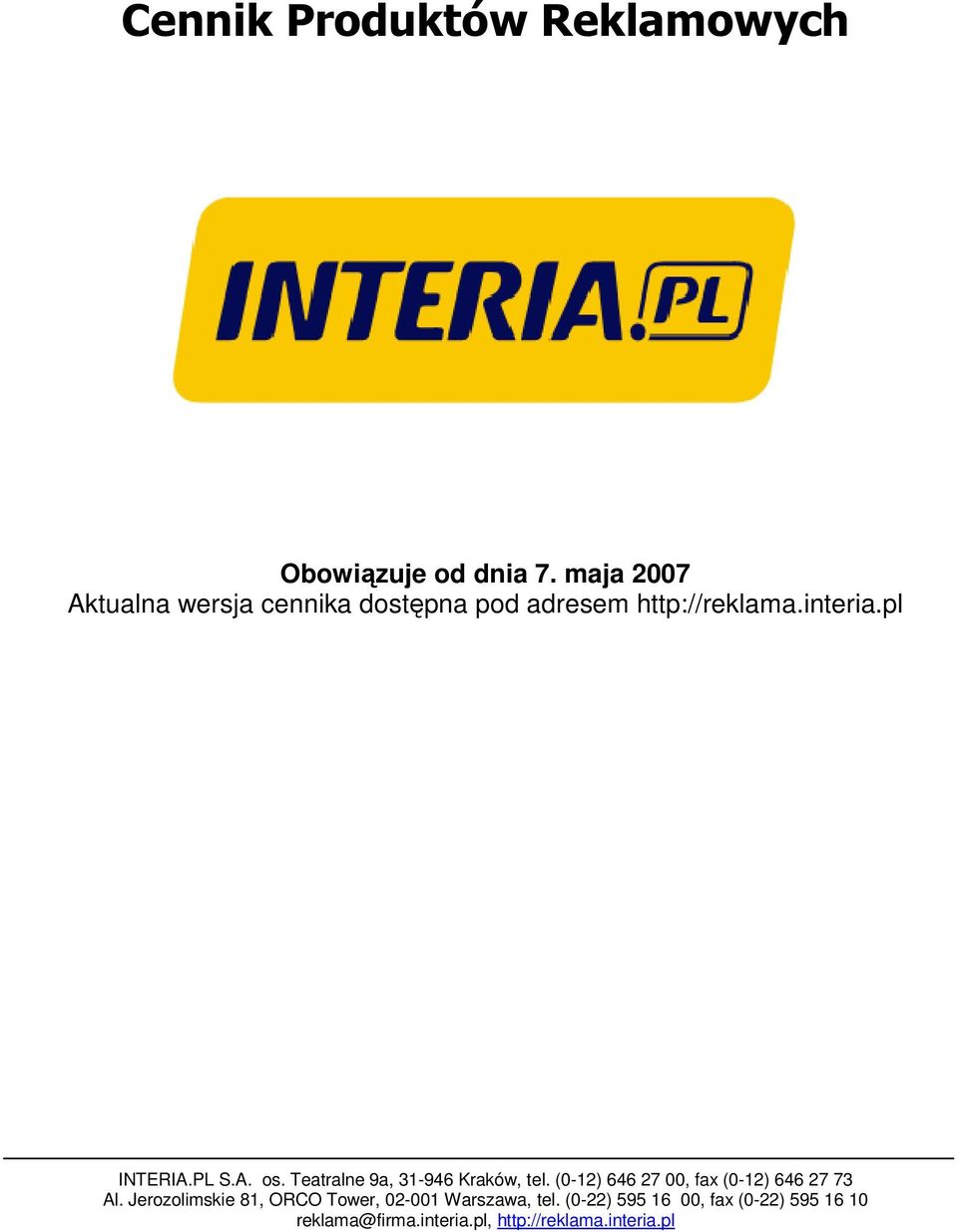 cennika dostępna pod