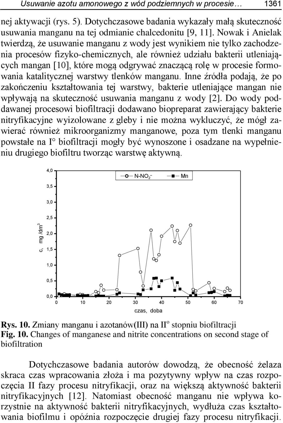 znaczącą rolę w procesie formowania katalitycznej warstwy tlenków manganu.