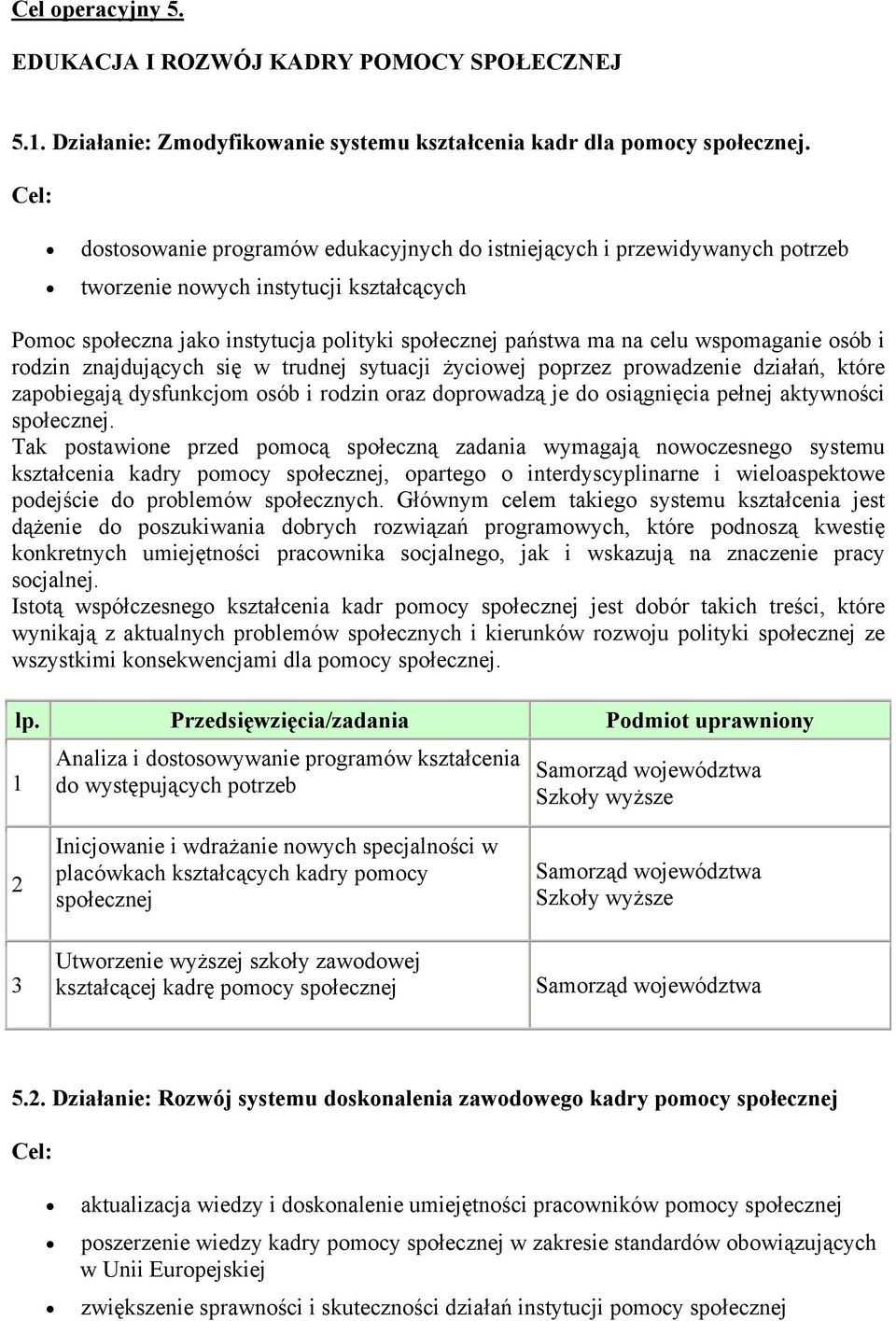 rodzin znajdujących się w trudnej sytuacji życiowej poprzez prowadzenie działań, które zapobiegają dysfunkcjom osób i rodzin oraz doprowadzą je do osiągnięcia pełnej aktywności.