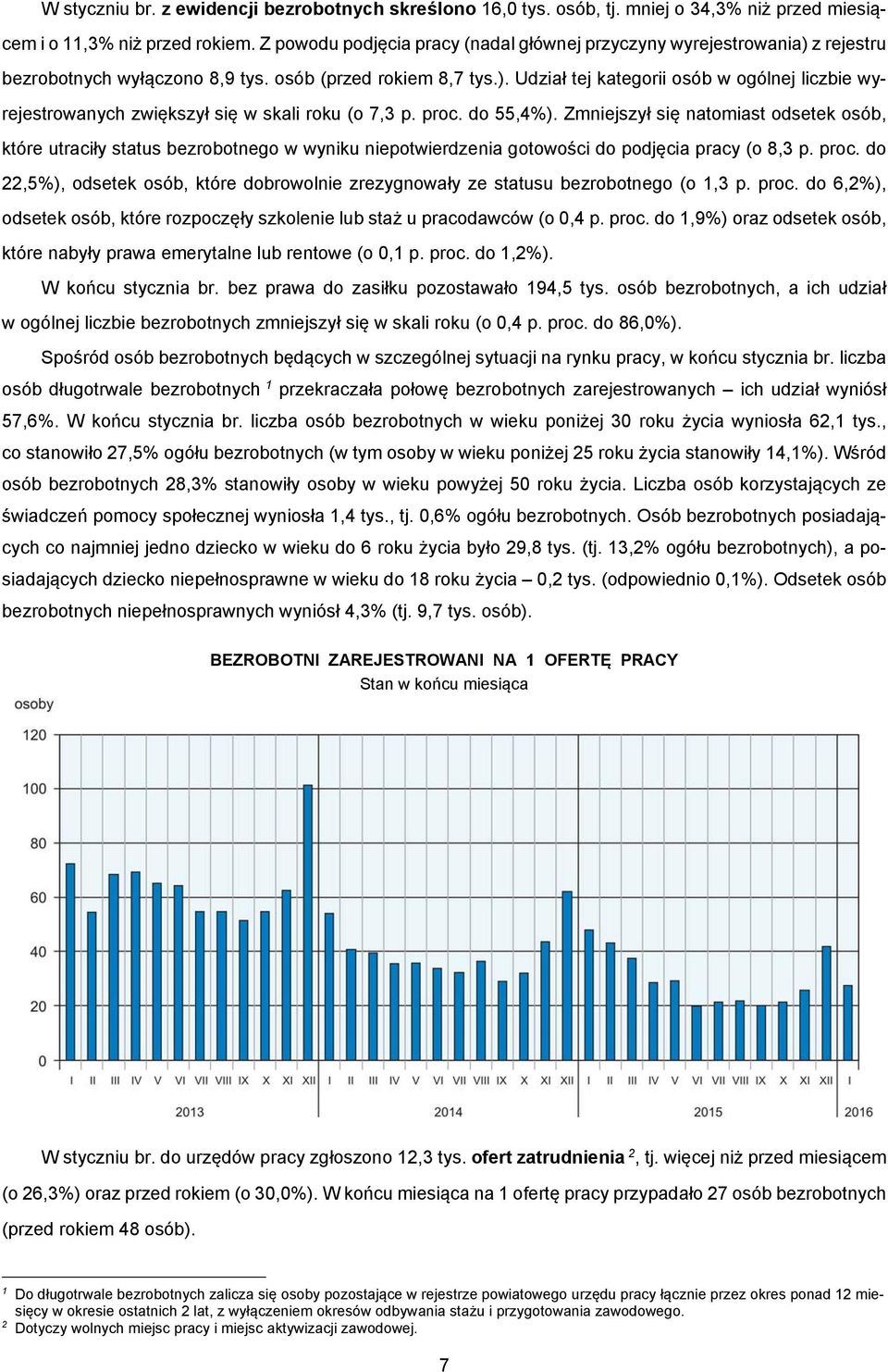 proc. do 55,4%). Zmniejszył się natomiast odsetek osób, które utraciły status bezrobotnego w wyniku niepotwierdzenia gotowości do podjęcia pracy (o 8,3 p. proc.